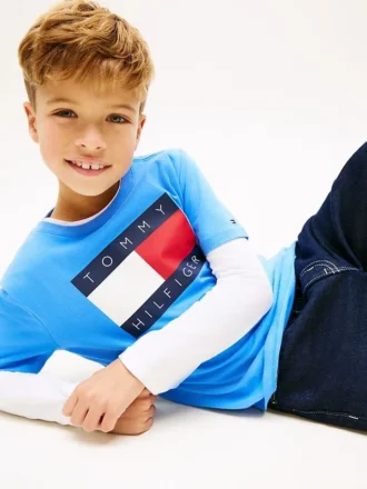 Lasten Tommy Flag Logo -T-paita