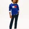 Lasten Tommy Flag -logolla varustettu raglan-huppari
