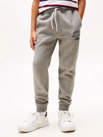 Lasten Varsity-harjattu fleece-verkkarihousut