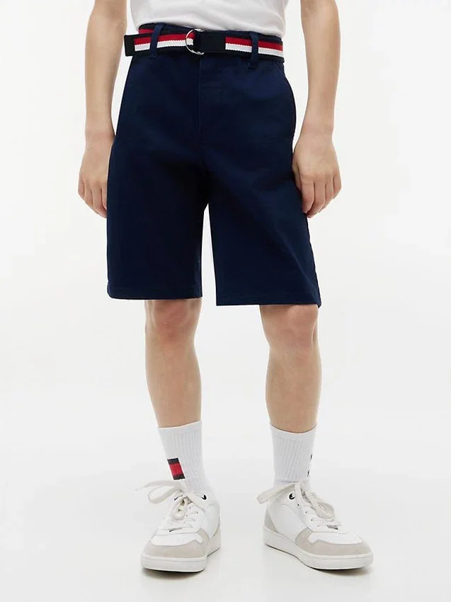 Lasten vyötäröiset chino-shortsit Lasten vyötäröiset chino-shortsit