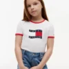 Lasten Wavy Flag Logo Ringer -T-paita Lasten Wavy Flag Logo Ringer -T-paita