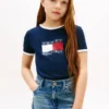 Lasten Wavy Flag Logo Ringer -T-paita Lasten Wavy Flag Logo Ringer -T-paita