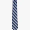 Leveä diagonaaliraidallinen silkkisekoitekravatti Leveä diagonaaliraidallinen silkkisekoitekravatti