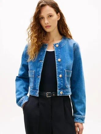 Medium Wash Denim -naisten takki