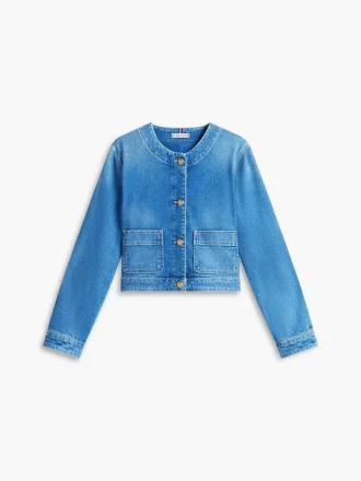 Medium Wash Denim -naisten takki