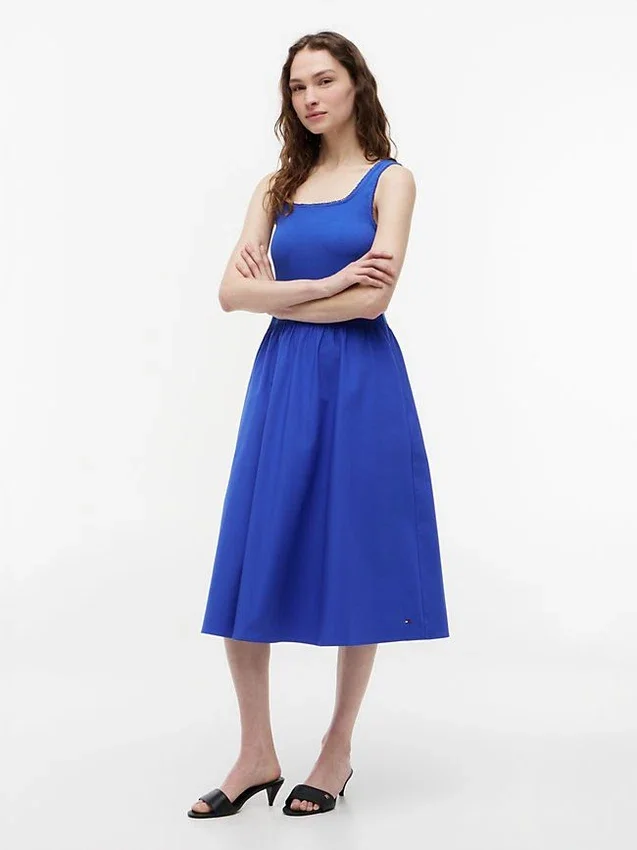 Mixed-Media Midi Tank Dress Mixed-Media Midi Tank Dress