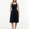 Mixed-Media Midi Tank Dress