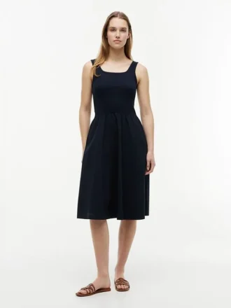 Mixed-Media Midi Tank Dress