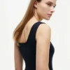 Mixed-Media Midi Tank Dress