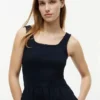 Mixed-Media Midi Tank Dress