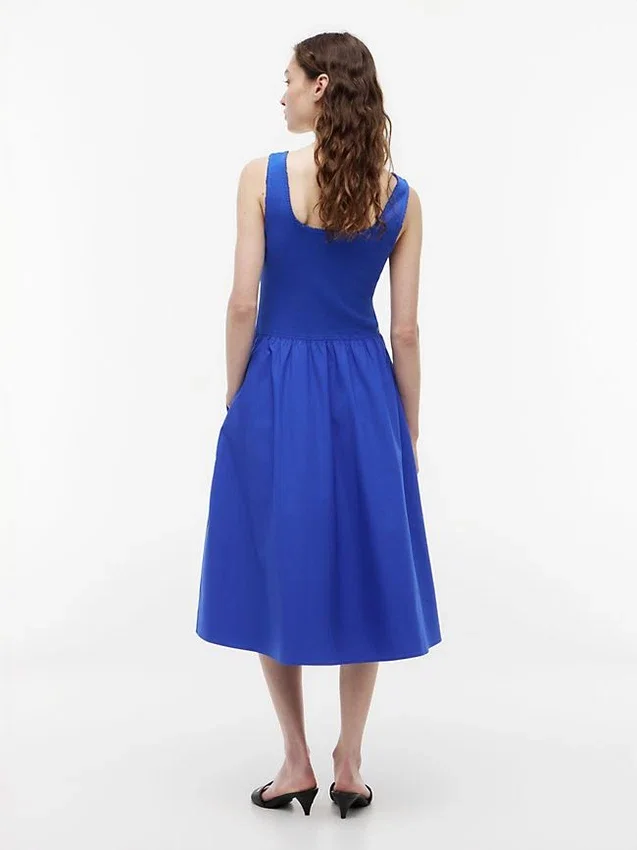 Mixed-Media Midi Tank Dress Mixed-Media Midi Tank Dress