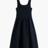 Mixed-Media Midi Tank Dress