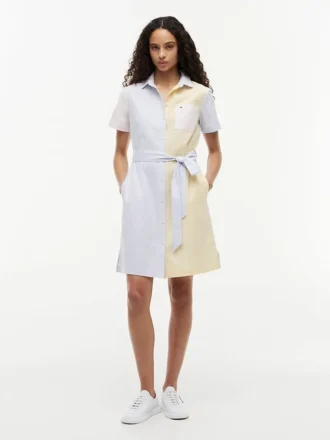 Moniraitainen Oxford-paita-mekko