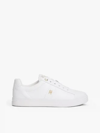 Monogram Heel Leather Court Sneaker Monogram Heel Leather Court Sneaker