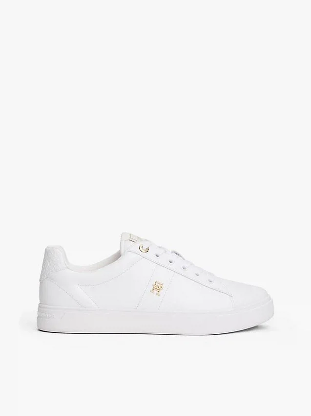 Monogram Heel Leather Court Sneaker Monogram Heel Leather Court Sneaker