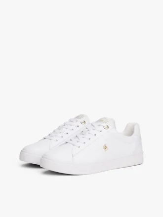 Monogram Heel Leather Court Sneaker Monogram Heel Leather Court Sneaker