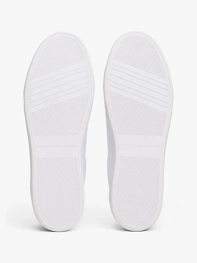 Monogram Heel Leather Court Sneaker Monogram Heel Leather Court Sneaker