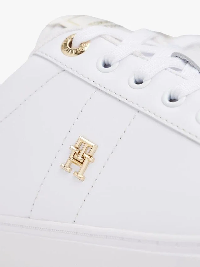 Monogram Heel Leather Court Sneaker Monogram Heel Leather Court Sneaker