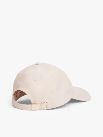 Monogram-logolla varustettu pellava-sekoitteinen baseball-lippalaki