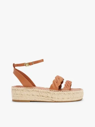 Nahkaiset kierrehihnaiset espadrillot Nahkaiset kierrehihnaiset espadrillot