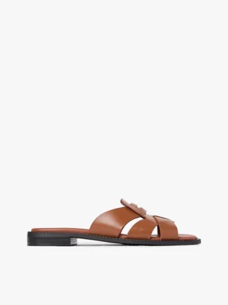 Nahkaiset penny loafer -sandaalit