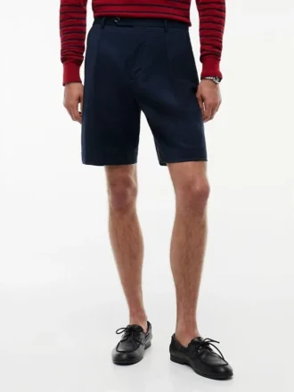 New York Label -pliseerattu villachinohousu Shortsit