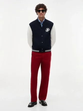 New York Label -vaatevärjätty joustava chino