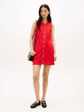 Patch Pocket Denim Shift -minimekko Patch Pocket Denim Shift -minimekko