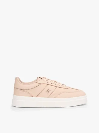 Pebbled Leather Court Sneaker