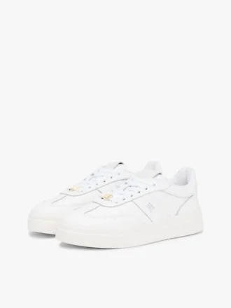 Pebbled Leather Court Sneaker