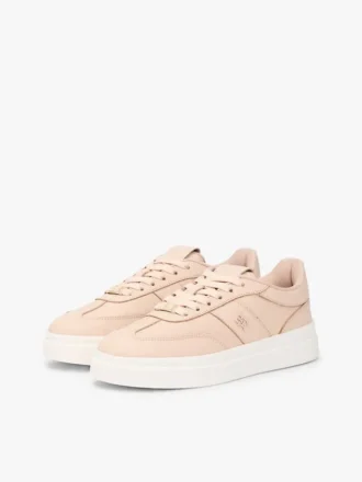 Pebbled Leather Court Sneaker