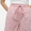 Pellava-puuvillaseos, vetoketjulliset shortsit Pellava-puuvillaseos, vetoketjulliset shortsit