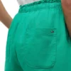 Pellava-puuvillaseos, vetoketjulliset shortsit