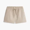 Pellava-puuvillaseos, vetoketjulliset shortsit Pellava-puuvillaseos, vetoketjulliset shortsit