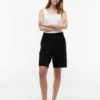 Pellava-sekoitteiset 28 cm:n bermudashortsit Pellava-sekoitteiset 28 cm:n bermudashortsit