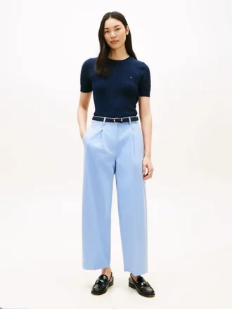 Pliseerattu twill-chino
