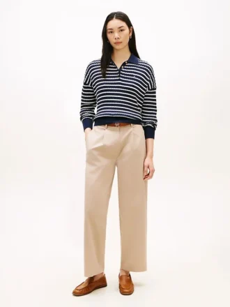Pliseerattu twill-chino