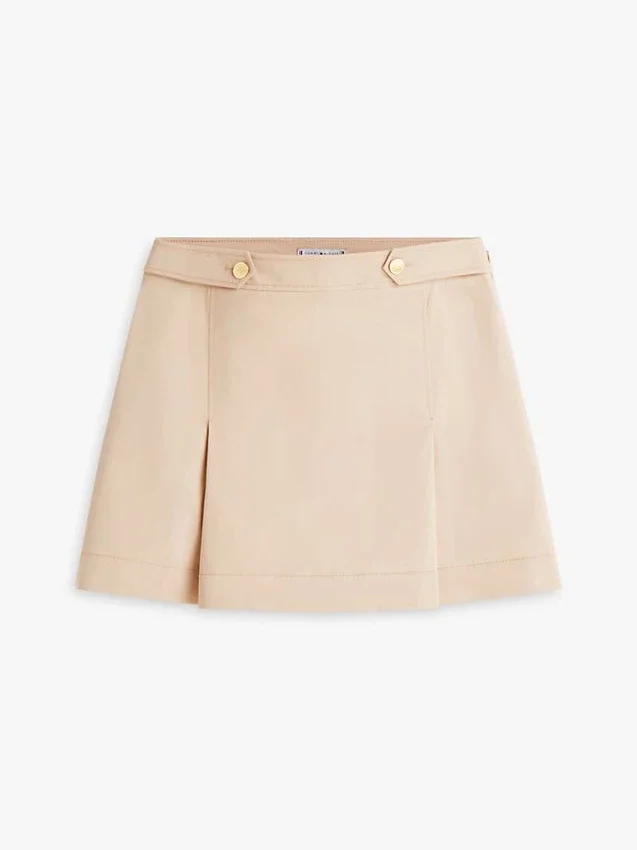 Pliseerattu twill-minihame Pliseerattu twill-minihame