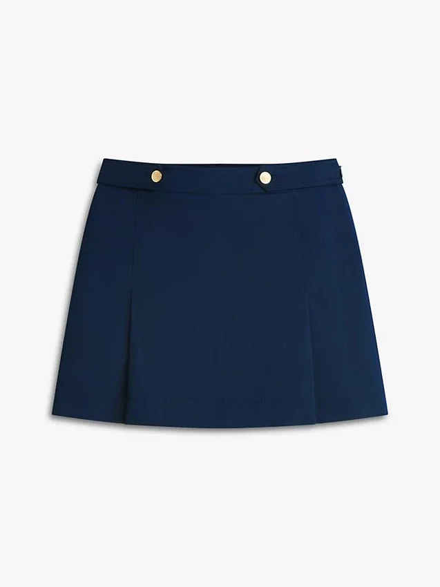 Pliseerattu twill-minihame Pliseerattu twill-minihame