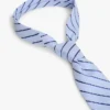 Raidallinen pellava-silkkiseos solmio Raidallinen pellava-silkkiseos solmio