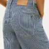 Railroad Stripe High-Rise Wide Leg Farkut