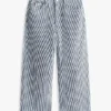 Railroad Stripe High-Rise Wide Leg Farkut