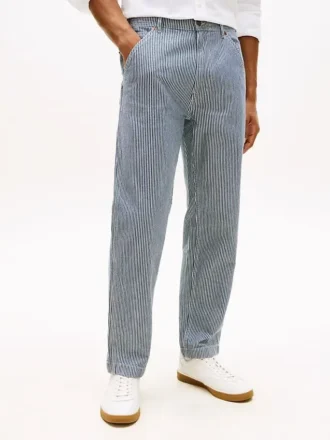 Railroad Stripe Loose Straight -farkut