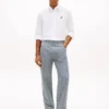 Railroad Stripe Loose Straight -farkut