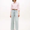 Raw Hem High-Rise Wide Leg Farkut