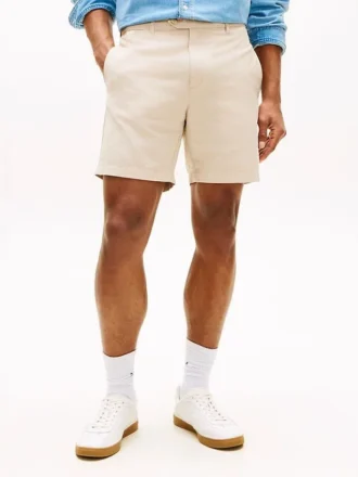 Regular Fit 7″ puuvilla-pellavaseos Shortsit