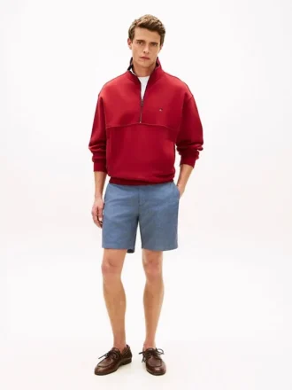 Regular Fit 7″ puuvilla-pellavaseos Shortsit
