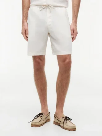Regular Fit 8″ Linen-Blend Shortsit