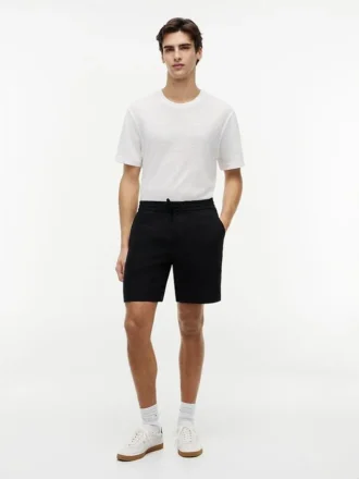 Regular Fit 8″ Linen-Blend Shortsit