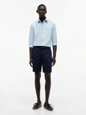 Regular Fit 9″ Sailing Flag Print Shortsit